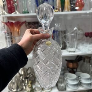Exquisito botellón de cristal súper tallado CHECOSLOVACO