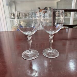 Par de copas de cristal para vino