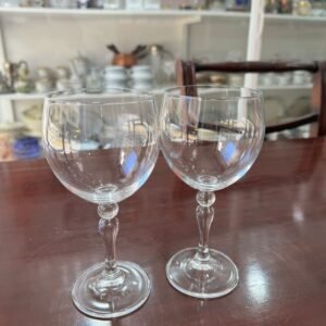 Par de copas de cristal para vino