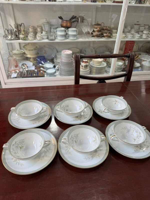 Juego de 6 consomeras con platos porcelana NORITAKE - Image 9