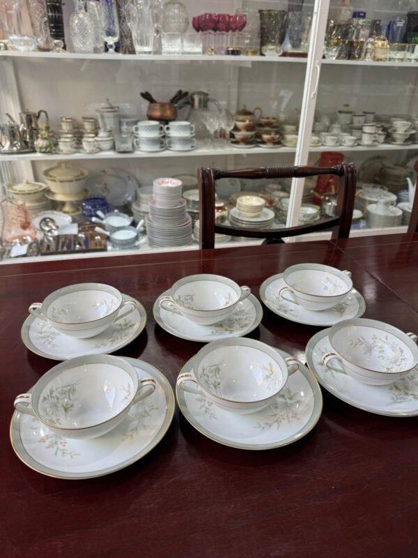 Juego de 6 consomeras con platos porcelana NORITAKE - Image 6