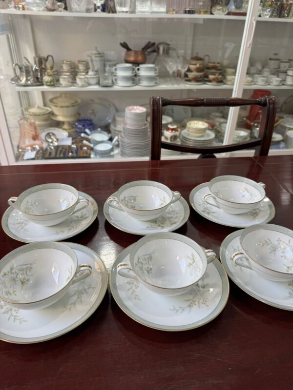 Juego de 6 consomeras con platos porcelana NORITAKE - Image 7