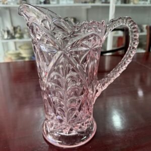 Jarra rosa carnival glass