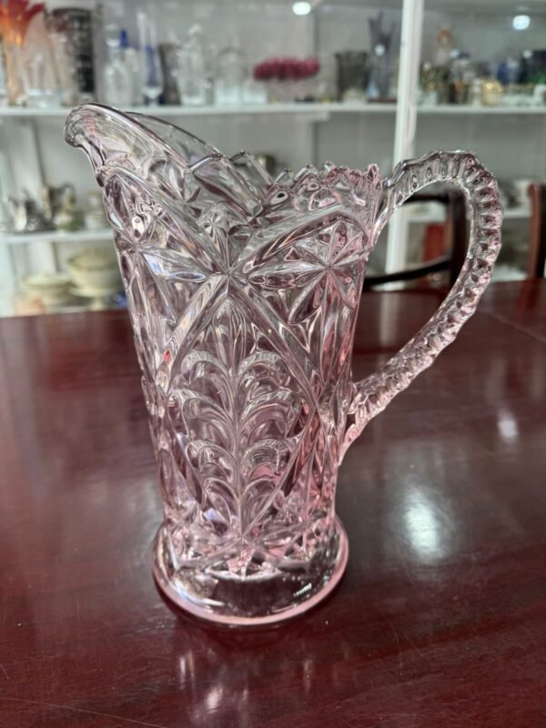 Jarra rosa carnival glass