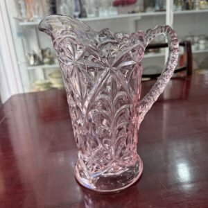 Jarra rosa carnival glass