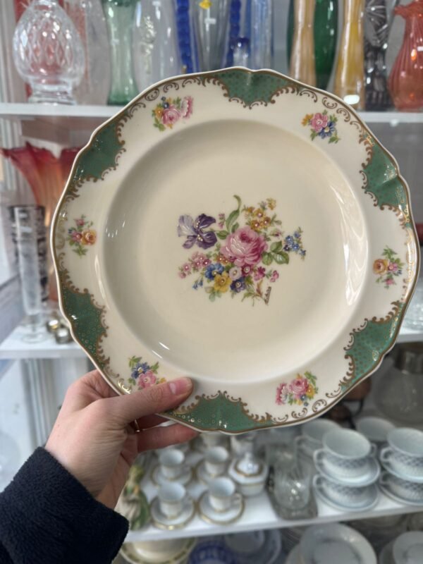 Plato porcelana limoges pintado a mano con oro - Image 3