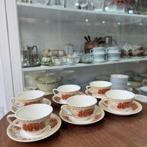 Juego de 6 dúos de té ingleses JOHNSON BROS