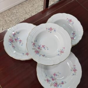 Juego de 8 platos hondos porcelana verbano