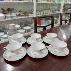 Juego de 6 dúos de té porcelana tsuji