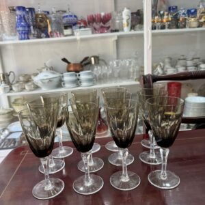 Juego de 12 copas de cristal para vino