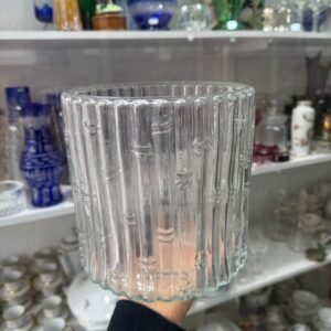 Florero / frapera / maceta de vidrio estilo querandi