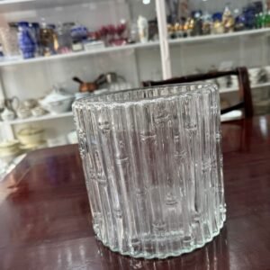 Florero / frapera / maceta de vidrio estilo querandi