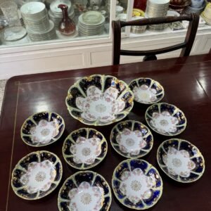 Ensaladera con 9 compoteras porcelana alemana JPF