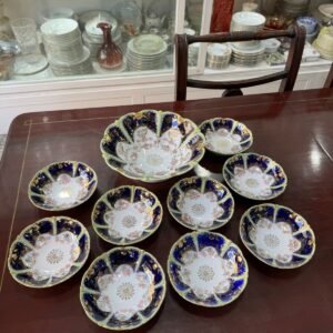 Ensaladera con 9 compoteras porcelana alemana JPF