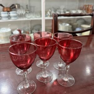 Juego de 6 copas rosadas