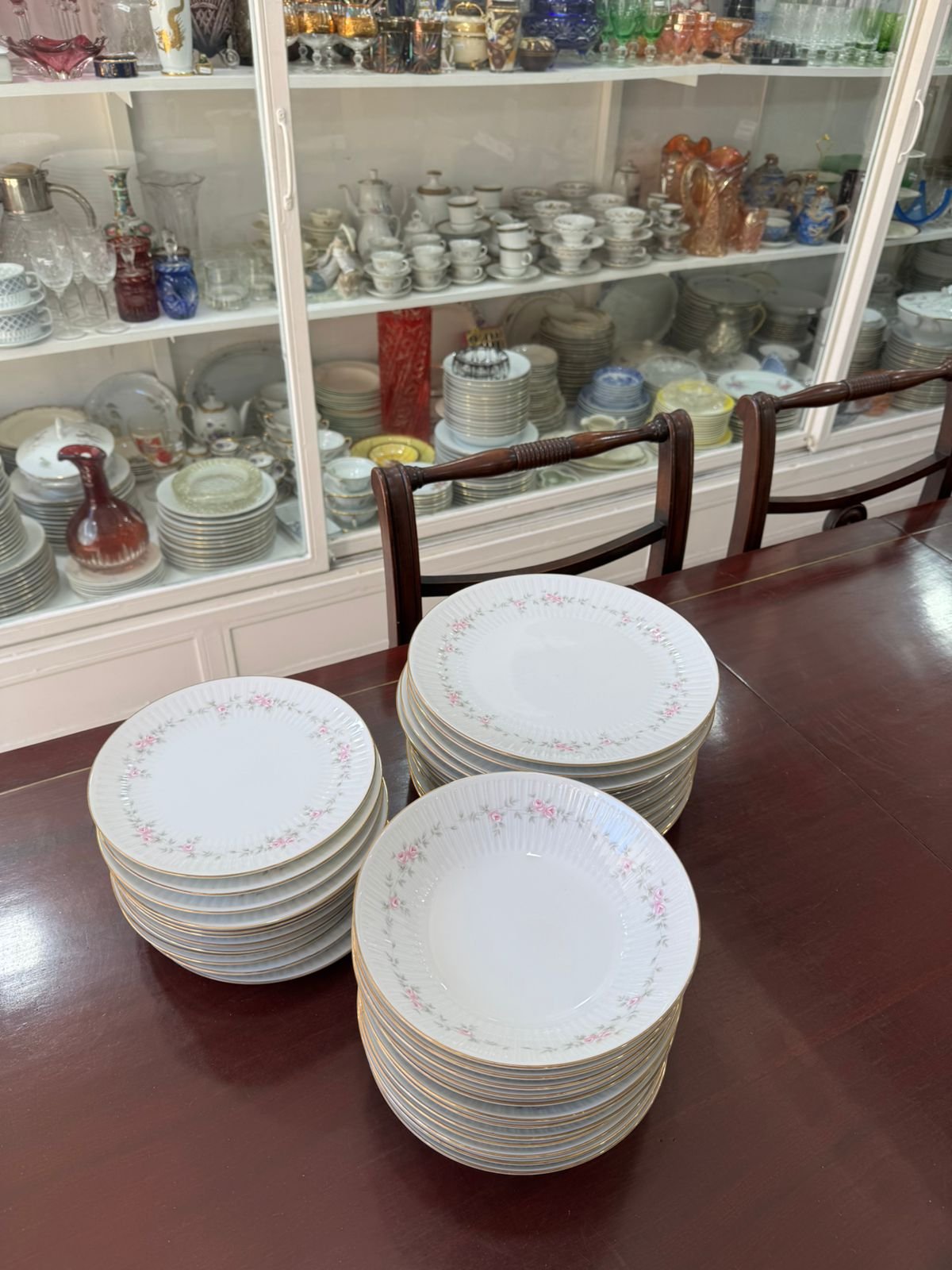 Juego de 12 platos playos, 12 platos hondos y 12 platos de postre porcelana tsuji - Image 3