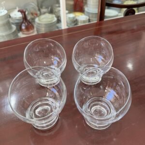 Set de 4 copas para postre de cristal de diseño