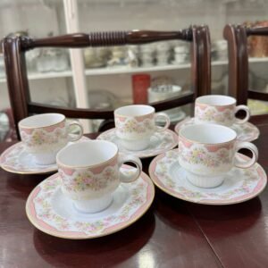Set de 5 dúos de café porcelana tsuji