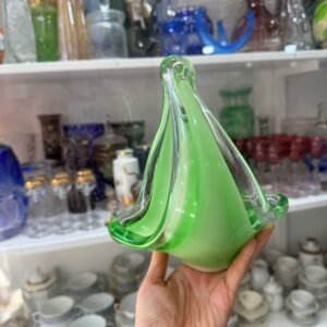 Centro de mesa de murano verde