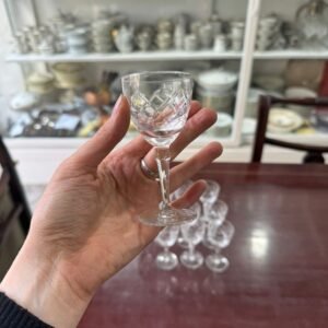 Juego de 12 copas de cristal súper tallado para licor