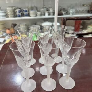 Juego de 9 copas de cristal para agua o vino