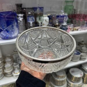 Centro de mesa / frutera / ensaladera vidrio prensado