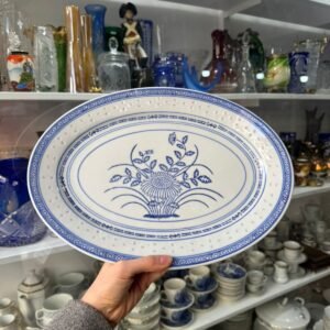 Fuente oval porcelana oriental