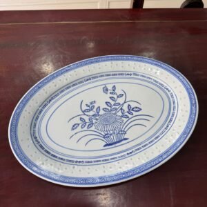 Fuente oval porcelana oriental