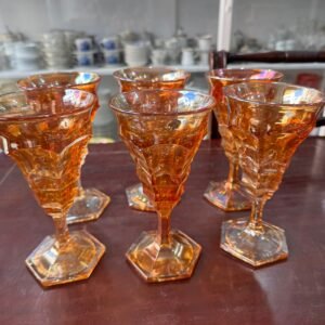 Juego de 6 copas estilo carnival glass agua o vino