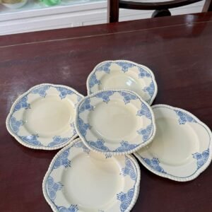 Juego de 6 platos de postre ingleses woods ivory ware