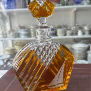 Exquisito botellón de cristal súper tallado sweden ART-DECO