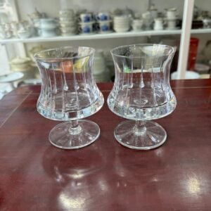 Par de copas de cristal