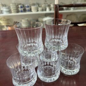 Juego de 6 vasos de cristal