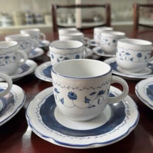 Juego de 12 dúos de café porcelana tsuji