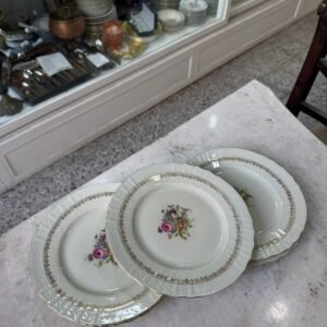 Juego de 6 platos de postre porcelana checoslovaca