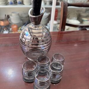 Botellón con 5 copas estilo art-deco