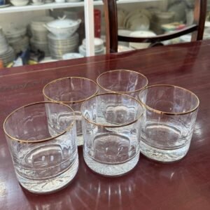 Set de 5 vasos de cristal para whisky