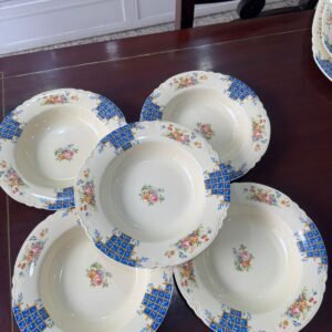 Set de 5 platos hondos ingleses