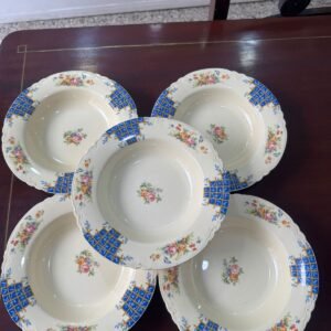 Set de 5 platos hondos ingleses
