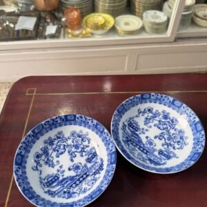 Set de 2 bomboneras porcelana tsuji old blue