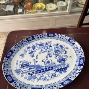 Fuente oval porcelana tsuji old blue