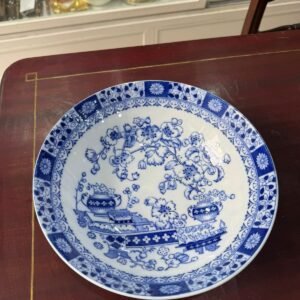 Ensaladera porcelana tsuji old blue