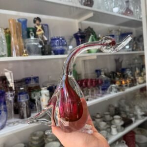 Pato de cristal de murano rosa