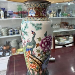 Lámpara porcelana oriental