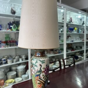 Lámpara porcelana oriental