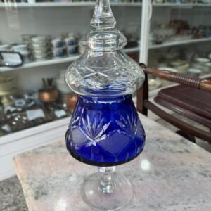 Caramelera cristal súper tallado azul