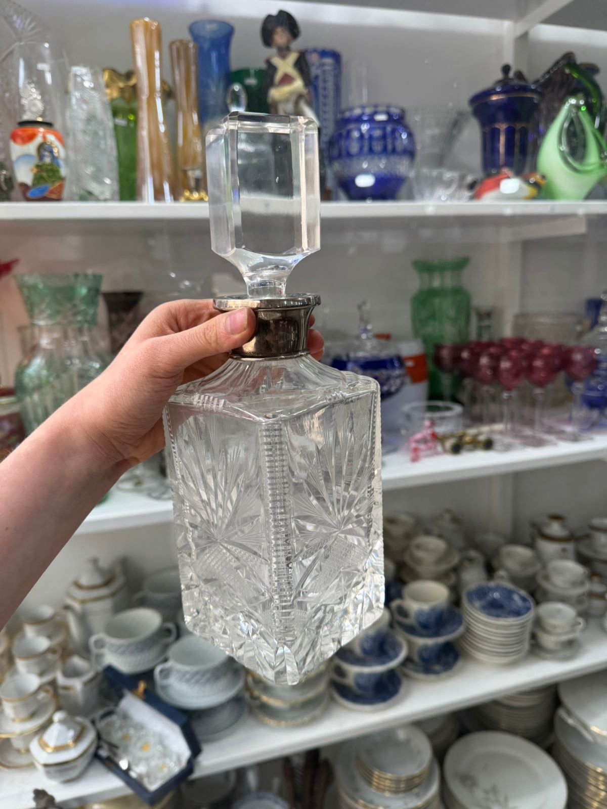 Juego de botellón con 6 vasos de cristal súper tallado para whisky - Image 3