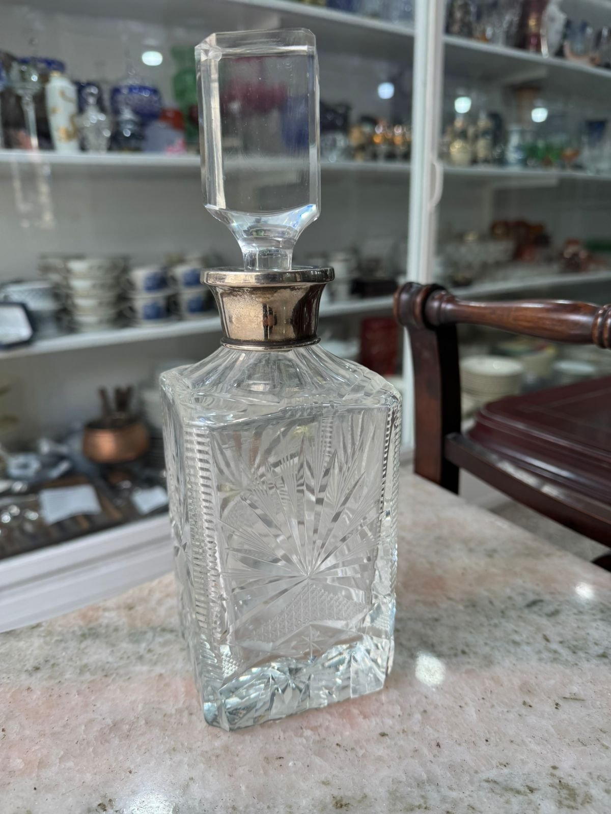 Juego de botellón con 6 vasos de cristal súper tallado para whisky - Image 9