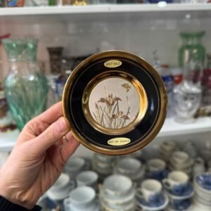 Plato porcelana con oro