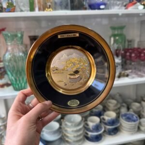 Plato porcelana con oro